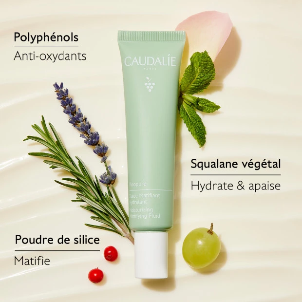 Caudalie Vinopure Fluide Matifiant Hydratant, 40ml 2 Caudalie Vinopure Fluide Matifiant Hydratant, 40ml – Image 2