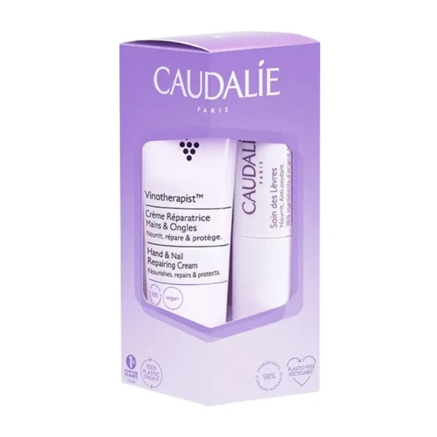 Caudalie Duo Crème Mains Et Ongles Vinotherapist 30ml + Soin Lèvres 4.5G 1 Caudalie Duo Crème Mains Et Ongles Vinotherapist 30ml + Soin Lèvres 4.5G
